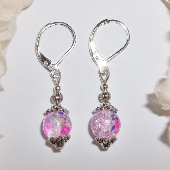 wvluckygirl Jewelry - Pink & Purple Beaded Earring Set NWT Handmade 5493